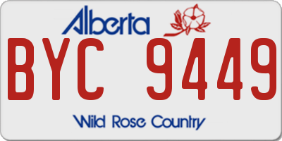 AB license plate BYC9449