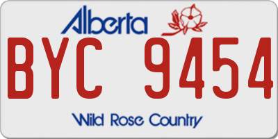 AB license plate BYC9454