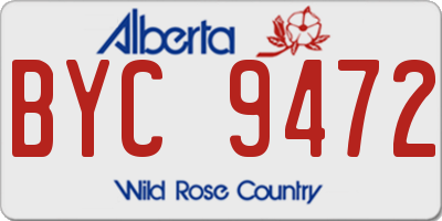 AB license plate BYC9472