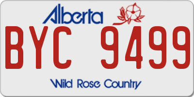 AB license plate BYC9499