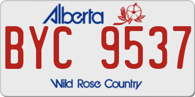 AB license plate BYC9537