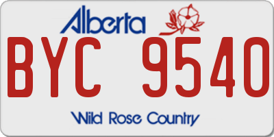 AB license plate BYC9540