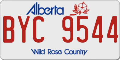 AB license plate BYC9544