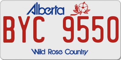 AB license plate BYC9550
