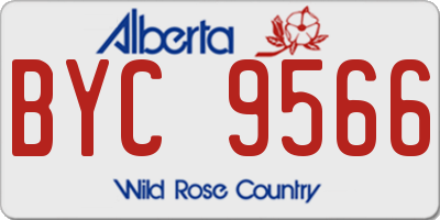 AB license plate BYC9566