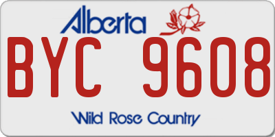 AB license plate BYC9608