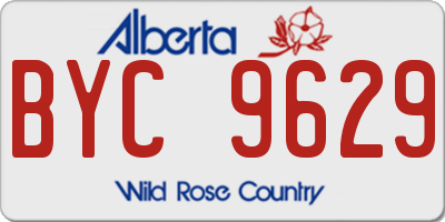 AB license plate BYC9629