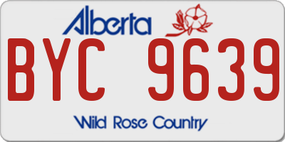 AB license plate BYC9639