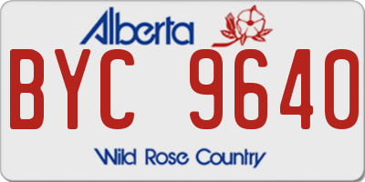 AB license plate BYC9640