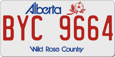 AB license plate BYC9664