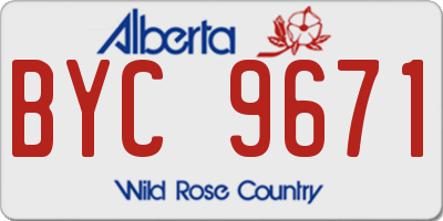 AB license plate BYC9671