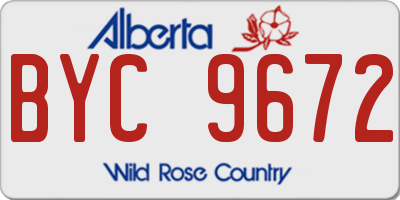 AB license plate BYC9672