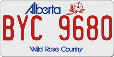 AB license plate BYC9680
