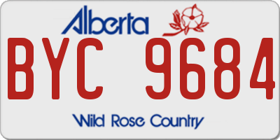 AB license plate BYC9684