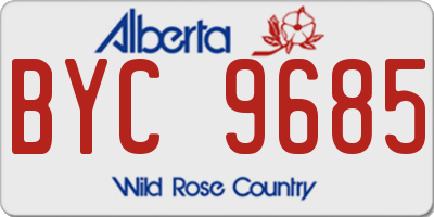 AB license plate BYC9685
