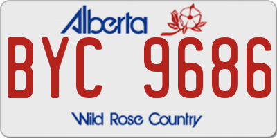 AB license plate BYC9686