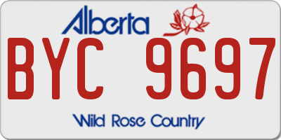 AB license plate BYC9697