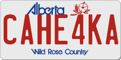 AB license plate CAHE4KA