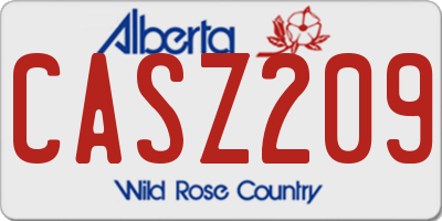AB license plate CASZ209