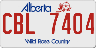 AB license plate CBL7404