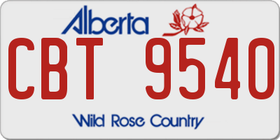 AB license plate CBT9540
