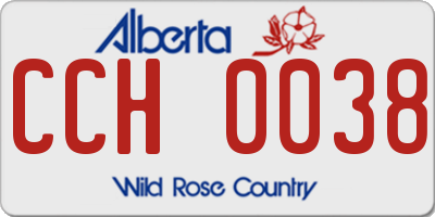 AB license plate CCH0038
