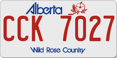 AB license plate CCK7027