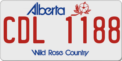 AB license plate CDL1188