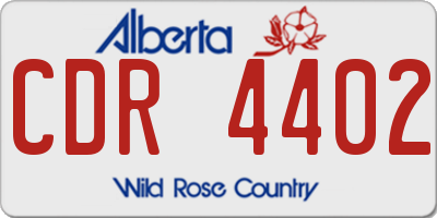 AB license plate CDR4402
