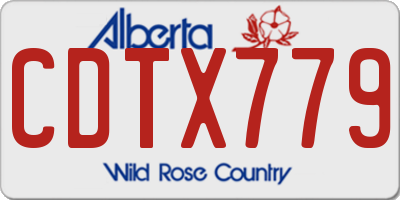 AB license plate CDTX779