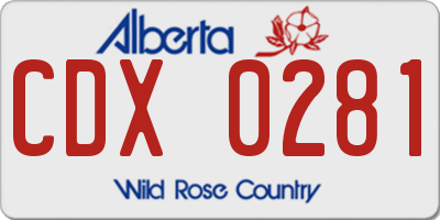 AB license plate CDX0281