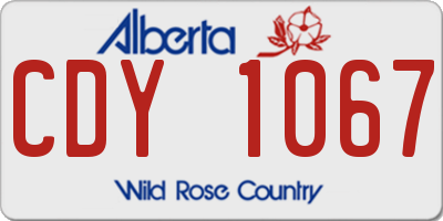 AB license plate CDY1067