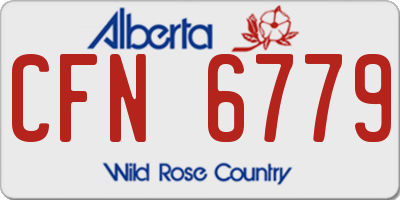 AB license plate CFN6779