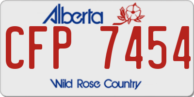 AB license plate CFP7454