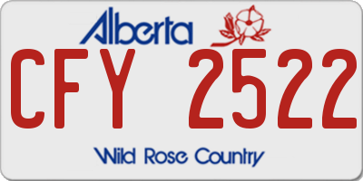 AB license plate CFY2522
