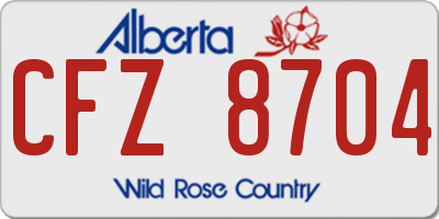 AB license plate CFZ8704