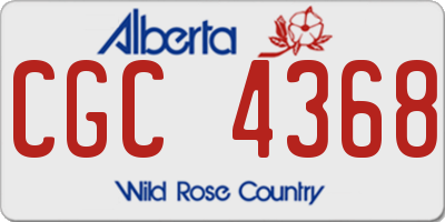 AB license plate CGC4368