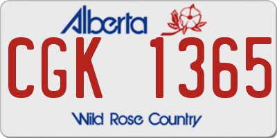 AB license plate CGK1365