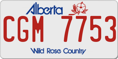AB license plate CGM7753