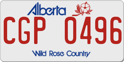 AB license plate CGP0496