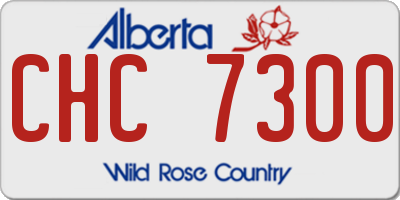 AB license plate CHC7300