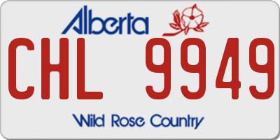 AB license plate CHL9949