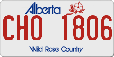AB license plate CHO1806