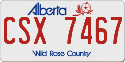 AB license plate CSX7467