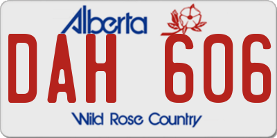 AB license plate DAH606