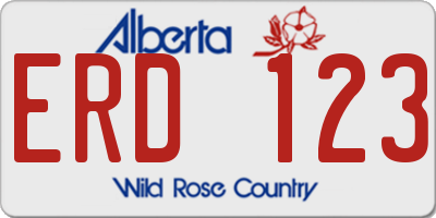 AB license plate ERD123