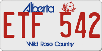 AB license plate ETF542