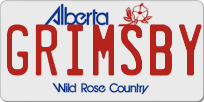 AB license plate GRIMSBY