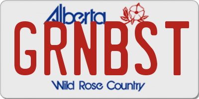 AB license plate GRNBST