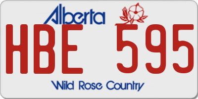 AB license plate HBE595